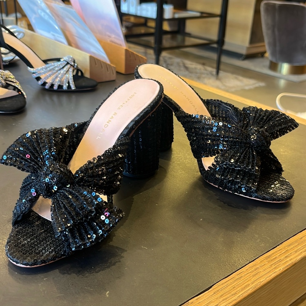 Penny sequin heel no straps